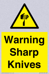 Warning Sharp Knives
